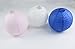 Furuix 9 pcs White Navy Pink 10inch Tissue Paper Pom Pom Paper Lanterns for Nautical Party Decorations Navy Blue Themed Party Wedding, Baby Shower Decoration Navy & Pink Nursery Room Decoration