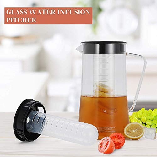 Iced Tea Maker with Glass Pitcher, Iced Coffee Maker with Infusion Tube
