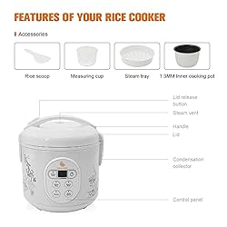 KOSMIKO Rice Cooker 4Cup Uncooked