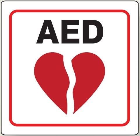 Noticester AED-034 ''AUTOMATED EXTERNAL DEFIBRILLATOR'' Safety Sign- 7x10 Vinyl Sticker