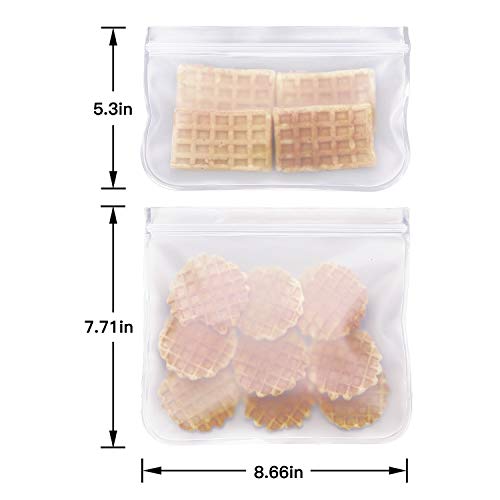 10 Pack Seal Reusable Storage Bags, Food Preservation storage Bags/Food Grade/Versatile Preservation Bag Container for Food snacks, Lunch sandwiches, Fruit, Make-up, Stationery, Travel Storage - Thumbnail 6