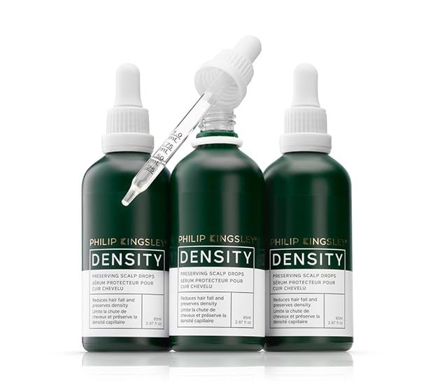 Philip Kingsley | Density Preserving Scalp Drops Trio Bundle | Hair Density Serum for Thinning Hair and Hair Loss | Scalp Care Products | Hair Appears Thicker Overtime | 3 Month Supply | 85ml x3