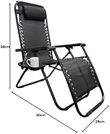 REQUISITE NEEDS Zero Gravity Chair Heavy Duty Textoline Outdoor Relaxer Black view 2