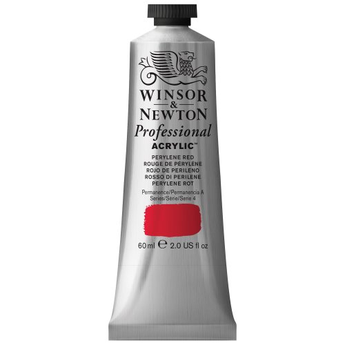 Winsor & Newton Professional Acrylic Paint, 60ml (2-oz) Tube, Perylene Red