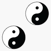 Yin Yang - 2 Black Yin Yang Symbol Sticker Vinyl Waterproof Sticker Decal Car Laptop Wall Window Bumper Sticker 5