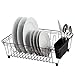REAL HOME Innovations Large Deluxe Dish Drainer, Black Chrome