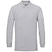 Gildan Mens Long Sleeve Double Pique Cotton Polo Shirt