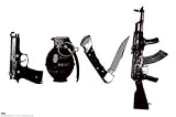 Steez (Love, Weapons) Art Poster Print - 24x36 Poster Print by Steez , 36x24 Fine Art Poster Print by Steez , 36x24
