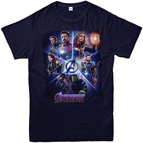 Avengers: Endgame T-Shirt, Iron Man, Thor, Black Widow, Hulk Captain America, Thanos, Marvel Comics Superheroes Kids & Adults Size Tee Top