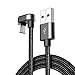 USB Type C Cable 3FT, Rock Space USB C to USB A Charger, 180 Degree Angle Fast Charging Cord for Samsung Galaxy S9 S8 Note 9 8, MacBook, iPad Pro 2018, Nintendo Switch, Google Pixel, LG V30 G5 G6
