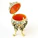 Apropos Hand-Painted Vintage Style Faberge Egg with Rich Enamel and Sparkling Rhinestones Jewelry Trinket Box (S. White Cross)