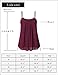 Lotusmile Tank Tops for Women, Summer Cool Casual Soft Lightweight Sexy A Line Flowing Hem Camisoles, Wine M