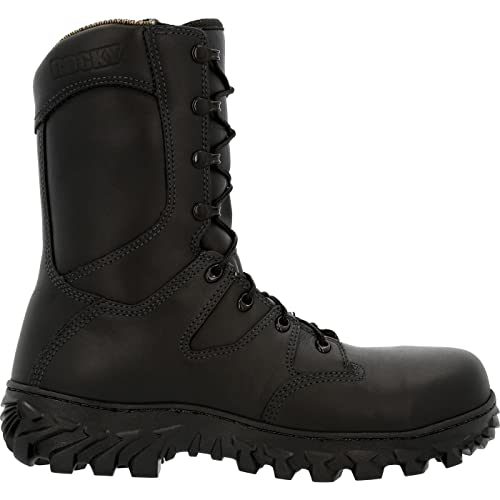 ROCKY Code Red Rescue NFPA Rated Composite Toe Fire Boot, Black, Size 8(W)