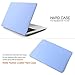 iDOO Matte Rubber Coated Soft Touch Plastic Hard Case for MacBook Air 13 inch Model A1369 and A1466 Serenity