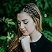 TOECWEGR 5 Strands Synthetic Hair Braided Headband Hairpiece Classic Chunky Wide Plaited Braids ElasticMulti Color Headband Ladies Beauty Hair Accessories