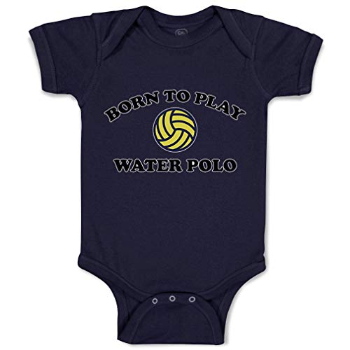 Custom Baby Bodysuit Born to Play Water Polo Funny Cotton Boy & Girl Baby Clothes Navy Design Only 18 Months - Thumbnail 7