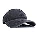 Vankerful Unisex Vintage Washed Dyed Dad Hat Plain Cotton Twill Low Profile Adjustable Solid Colour Baseball Cap Strapback (Washed Black)