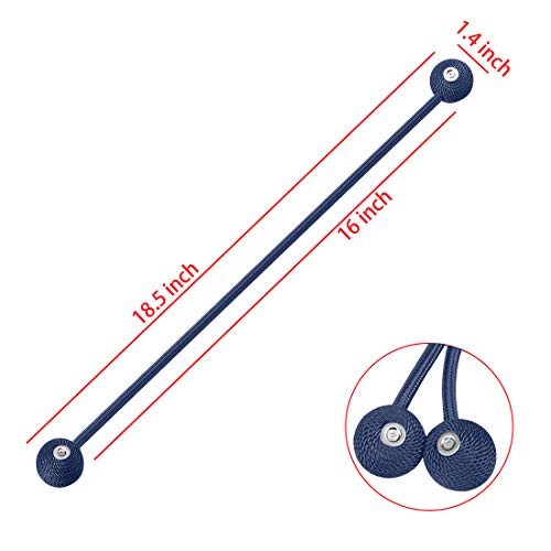 YOBAYE Magnetic Curtain Tiebacks, 2 Pack Drape Tie Backs Decorative Curtain Rope Holdbacks for Home Kitchen Office Window Drapes, No Drilling & Holes Required,Navy