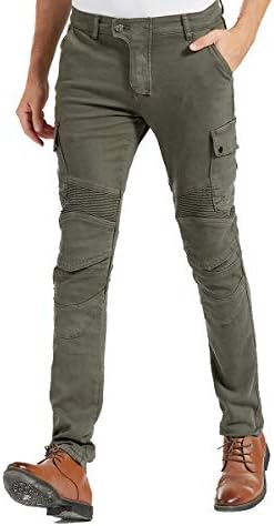 Men Motorcycle Motorbike Biker Riding Jeans Kevlar With Upgrade CE Knee Hip Pads (L=32)