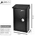 AdirOffice Outdoor Large Key Drop Box - Commercial Grade Heavy-Duty Storage Box - Safe & Secure Parcel & Packages - for Home & Business Use (Black)