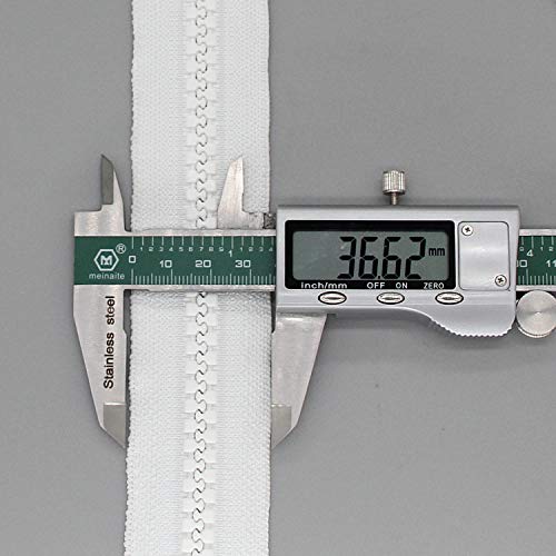10 Heavy Duty Zippers Separating Large Plastic Zippers White Tape with