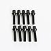 (10) Extended Black Lug Bolts 12x1.5 (53mm Shank Length) Cone Seat for many BMW Vehicles: 128i 135i 318i 320i 325i 328i 335i M3 525i 528i 530i 535i M5 Z3 Z4 E36 E46 E60 E90 E92 E93