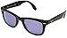 Ray-Ban FOLDING WAYFARER - MATTE BLACK Frame GREY MIRROR PURPLE Lenses 50mm Non-Polarized