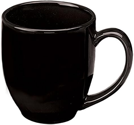 Set of 4 - 16 ounce Black Bistro Mugs