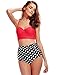 ADFOLF Retro Bikini Swimsuits For Women High Waisted Halter Push Up Bathing Suits Polka S