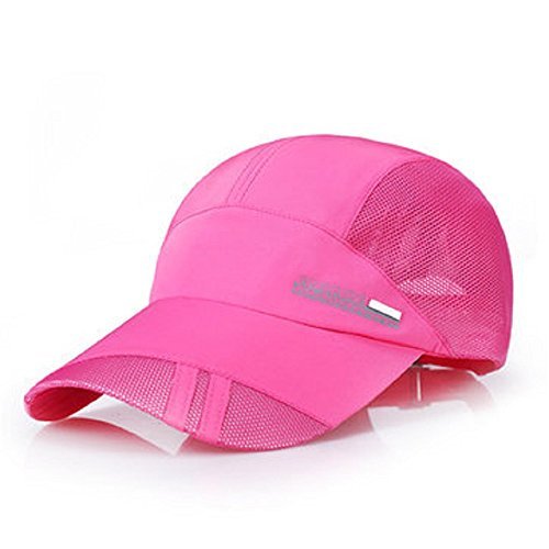 GTI Unisex Men Hat Thin Breathable Quick Dry Outdoor Sunshade Mesh Baseball Cap (Rore Red)