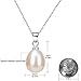 Ms. Girl 925 Silver Necklace White Teardrop Pearl Necklace for Women AAA Quality