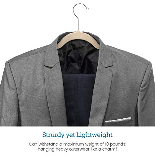 image for Zober Non-Slip Velvet Hangers, Suit Hangers (100 pack) Ultra Thin Spac