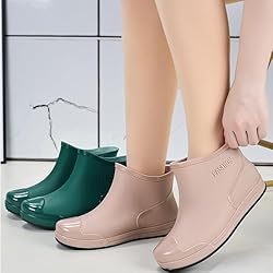 Women's Fashion Rain Boots Warm Water Proof Rubber