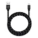Just Mobile AluCable Braided Lightning Aluminum Connector Stylish Hygienic Anti-Mold/Stain/Bacterial/Breakage M4i-Certified - Black