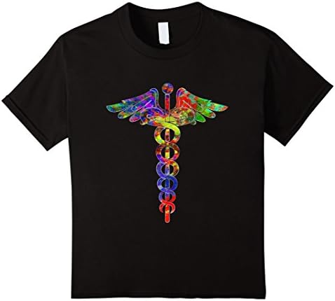 Kids RN Nurse Doctor Caduceus Novelty T-Shirt 6 Black