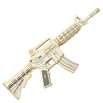 Robotime 3D DIY Wooden Puzzles M4 Gun JZ403 Model Kits Diy Block Building Jigsaw Toy For Kid Christmas Gift