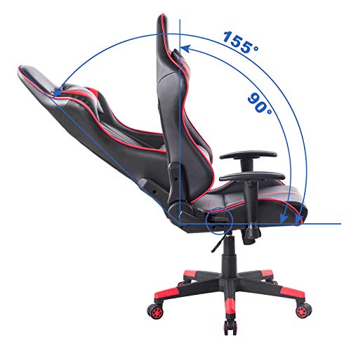 WOLTU-BS13rt-Sedia-Gaming-Gioco-Sedie-da-Ufficio-Girevole-Ergonomica-Lussuosa-con-Cuscini-Poltrona-Schienale-Reclinabile-Ecopelle