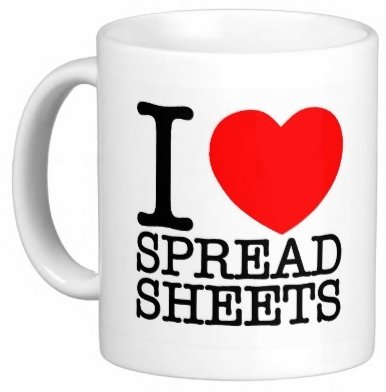 I love Spreadsheets - Funny Gift Mug