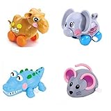 4pcs/Lot Wind Up Toy Wind-Up Animal for Baby, Toddler and Kid (Camel + Elephant + Crocodile + Mouse)