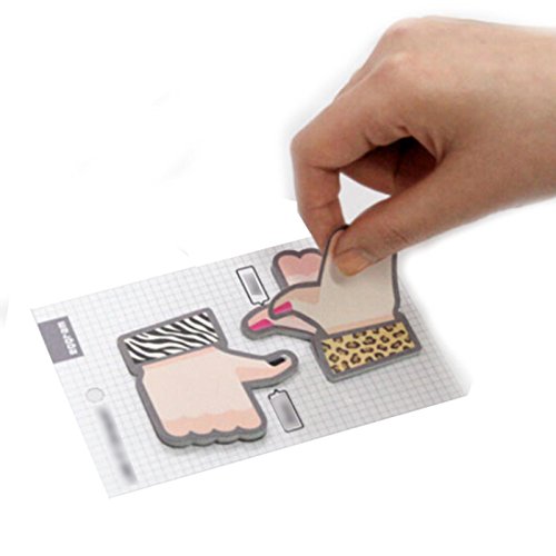 ARCTURUS 3PCS Stationery Kid Child Memo Post-it Paste Office Supply Thumb Shape Sticky Notes
