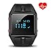 LUOOV Big Black Waterproof Heart Rate Smart Activity Tracker for Android and IOS