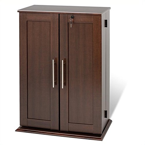 Atlin Designs 34" Small Style Deluxe Media Cabinet in Espresso