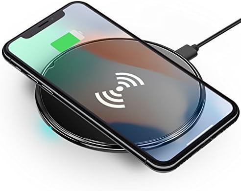 Wireless Charger - Qi Wireless Charging Pad Station for iPhone X / iPhone 8 and More Qi Enabled Device [No AC Adapter / Ultra Slim / Sleep-friendly]