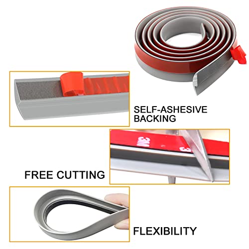 Floor Rubber Transition Strip Self Adhesive Carpet to Tile Transition Strip Edging Trim Strip