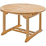 Ploß Gartentisch rund 160 cm für 7-8 Personen - Teakholztisch mit