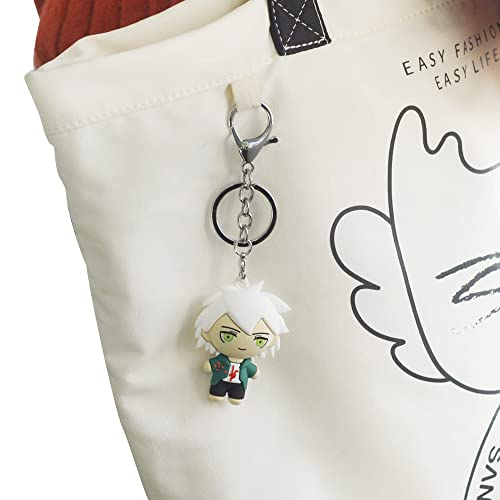 Nagito Komaeda Keychain 3D Nagito Keyring Anime Collectible Figure Toys Accessories for Kids Birthday Gifts 6cm/ 2.36in