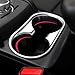 Luocky Chrome Interior Center Control Water Cup Holder Cover Trim for Mazda CX-5 CX5 2017 2018 2019 Interior Accessories