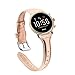 200Pcs Compatible for Fossil Julianna Bands, Blueshaw Slim Genuine Leather Band Replacement Accessories Strap Compatible for Fossil Gen 5 Julianna Smartwatch/Fossil Julianna hr (Rose Gold)