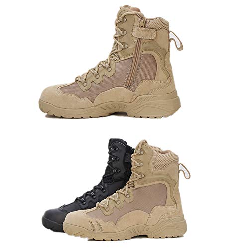ESDY Leather Tactical Desert Combat Military Boots Mens US Army Shoes