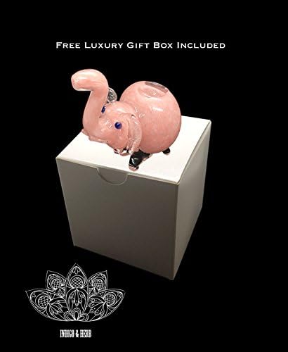 The Indigo and Herb Glass Elephant Decorative Piece (Pink)